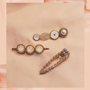 Party Pink and Gold Hair Pins
